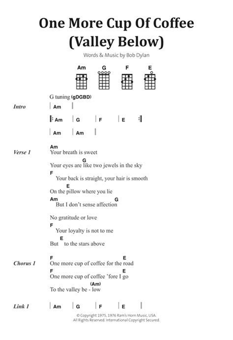 one more cup of coffee lyrics